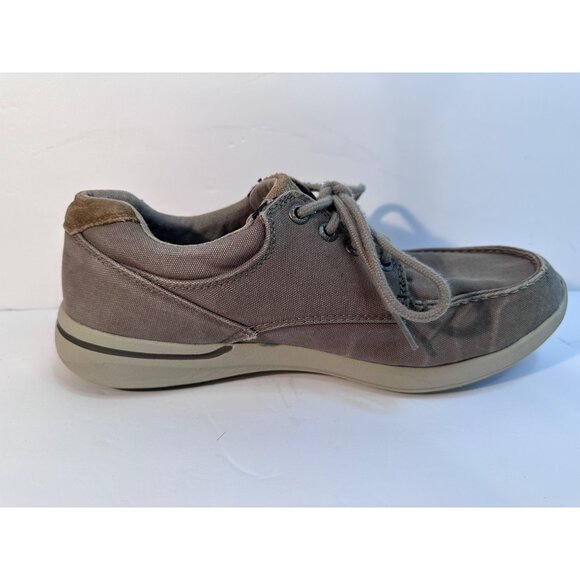Skechers Mens Sz 9 Relaxed Fit Elent  Sage Casual Canvas Heel Pillow Shoes SN 69 - Picture 2 of 11